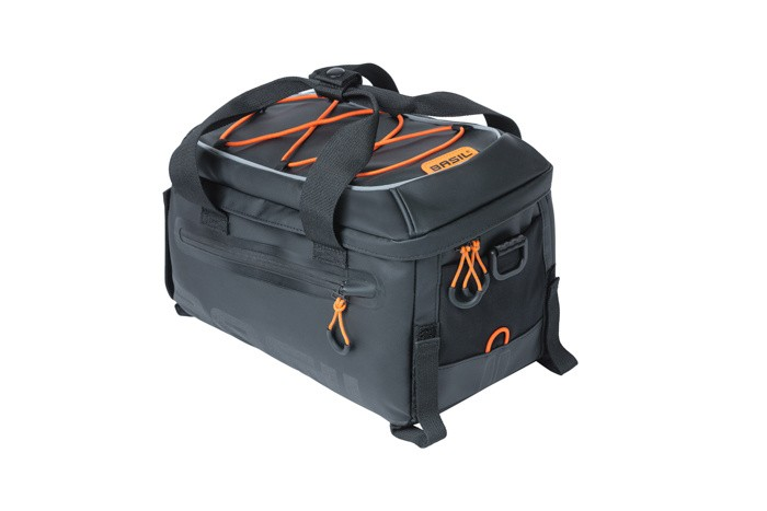 Basil Miles Tarpaulin Bagagedrager Tas 7l zwart/oranje