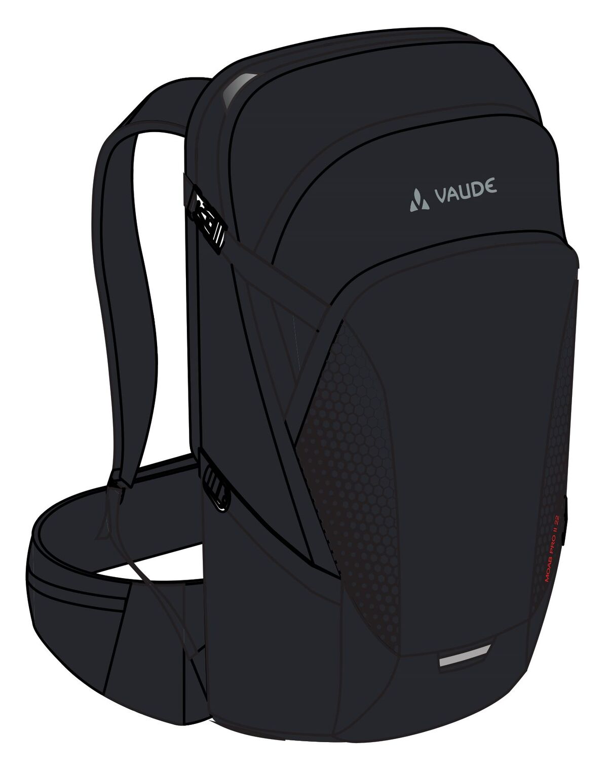 VAUDE Moab Pro 22 II zwart