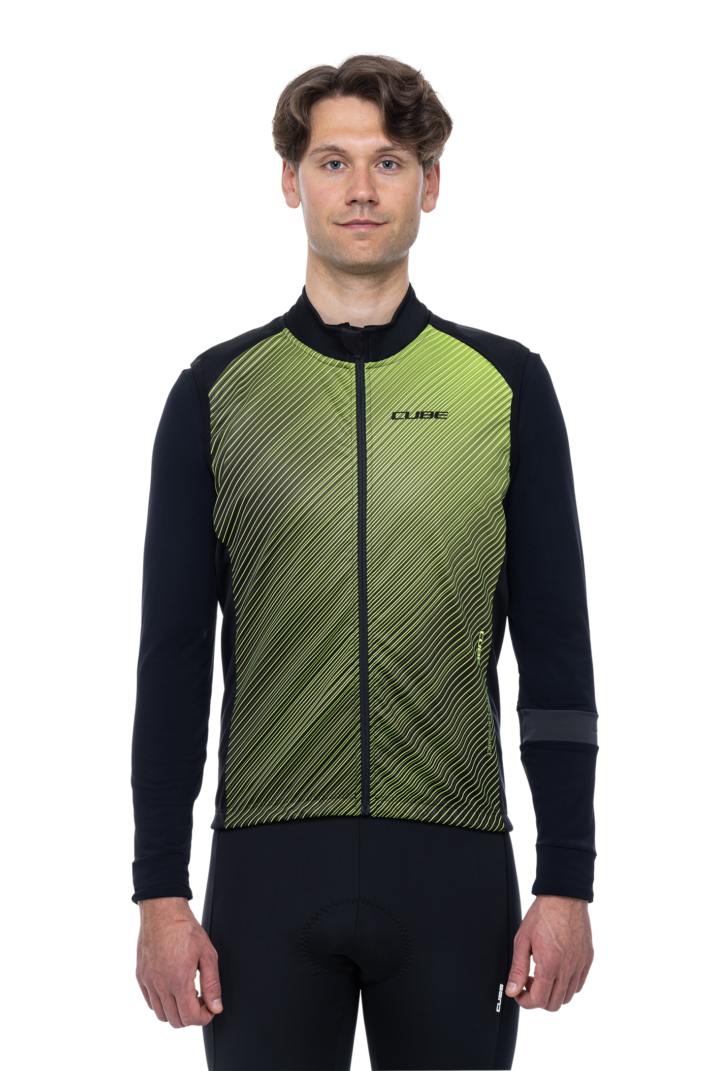 CUBE BLACKLINE Softshellbodywarmer Safety black´n´neon yellow