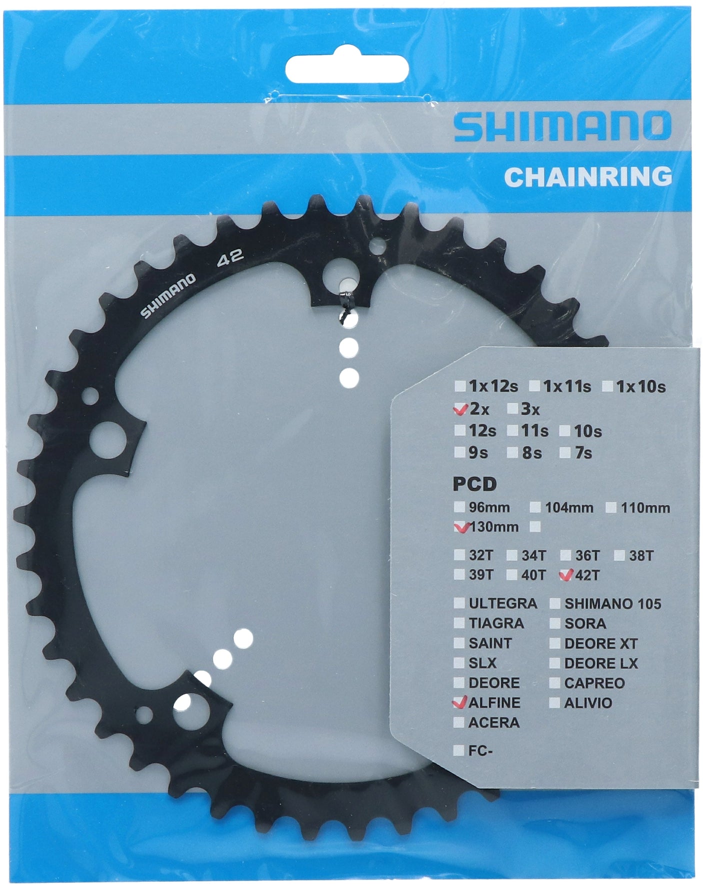 Shimano Alfine FC-S501 kettingblad 1-voudig zwart