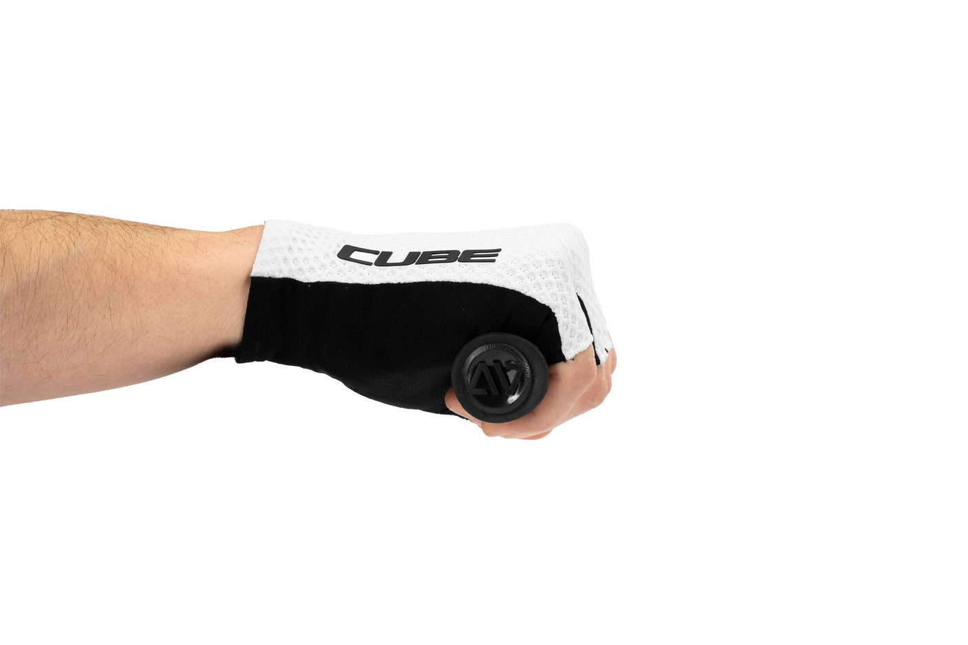 CUBE Handschoenen Race korte vingers wit