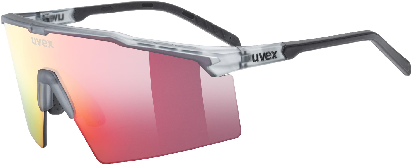 uvex Flowline fietsbril Smoke Mat / Mirror Red