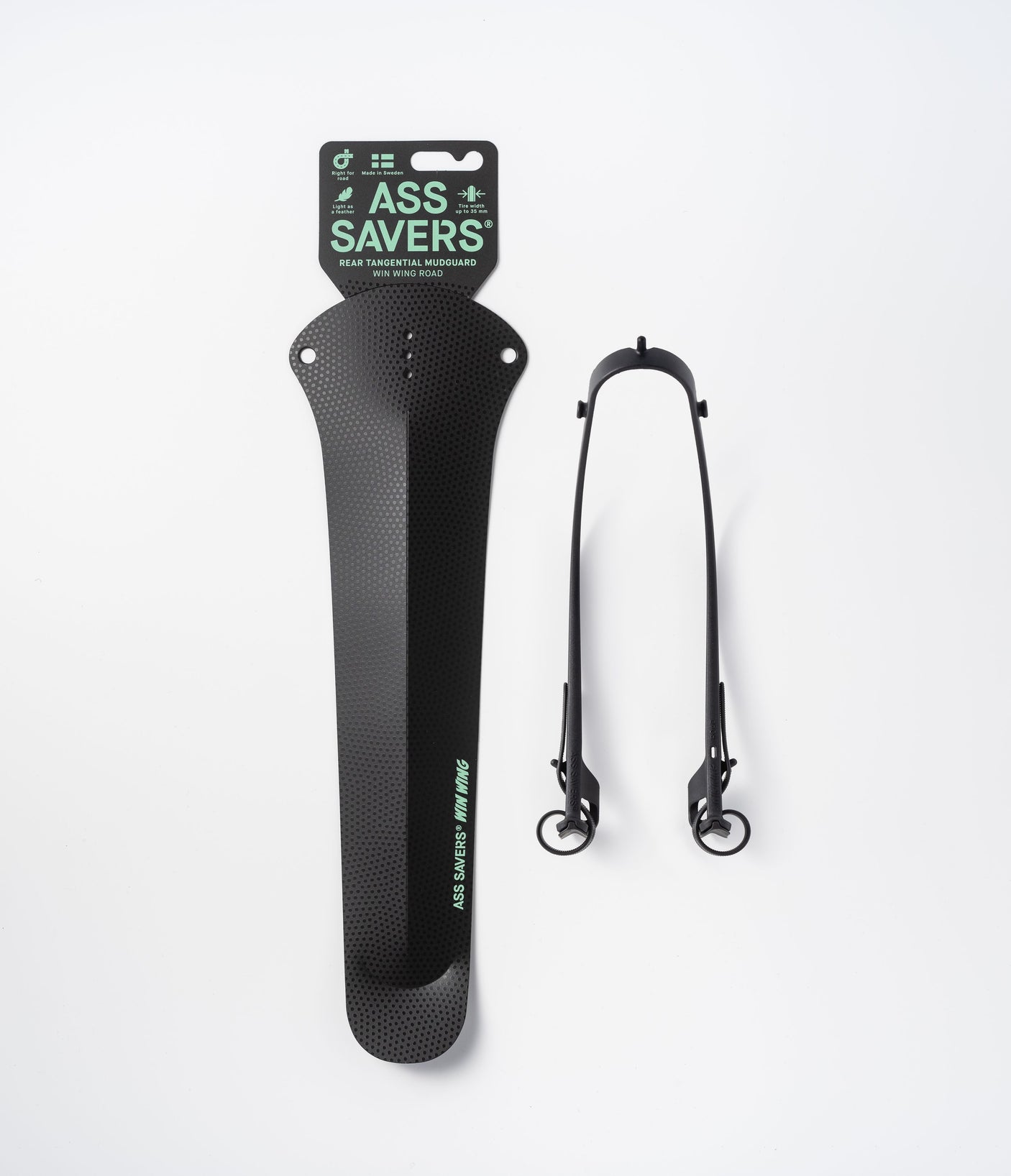 Ass Savers WRS-2 Win Wing Road spatbord achter zwart stip