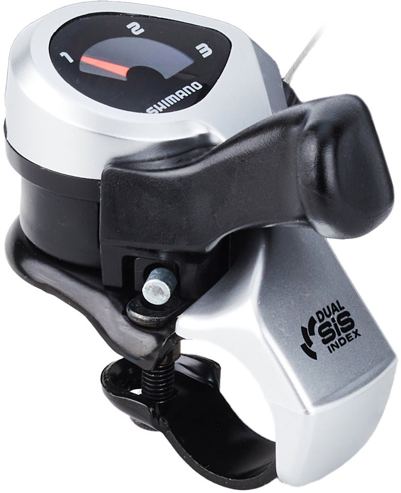 Shimano Tourney SL-TX50 duimschakelaar 3-speed links SIS zilver/zwart