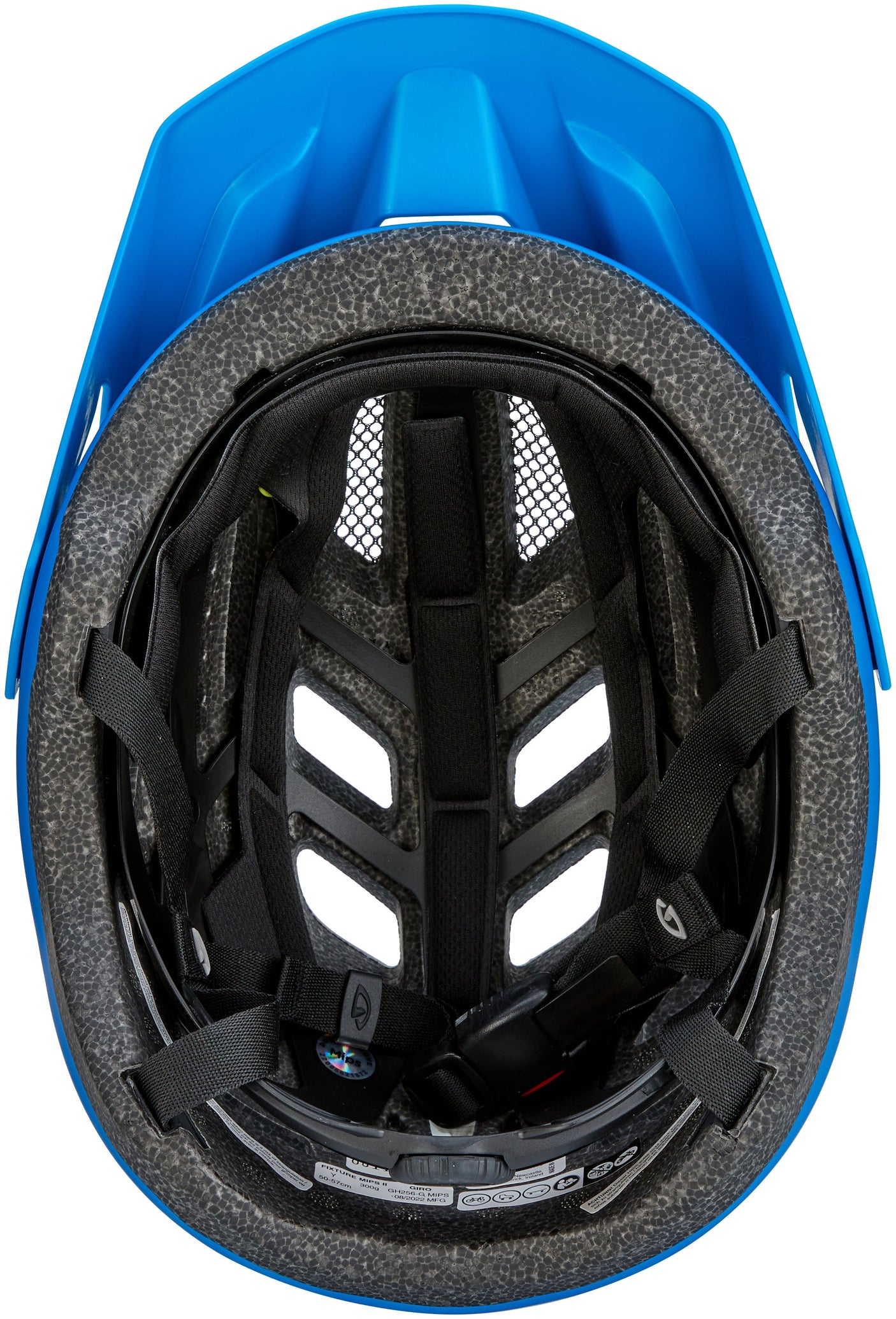 Giro Fixture II Y helm mat ano blauw