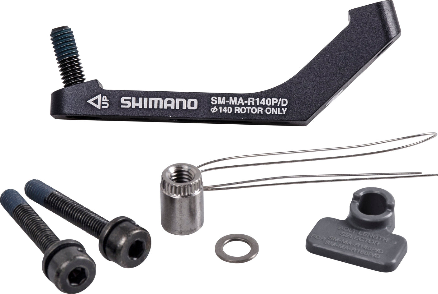 Shimano Flat Mount Road schijfremadapter PM/FM 140mm achterzijde