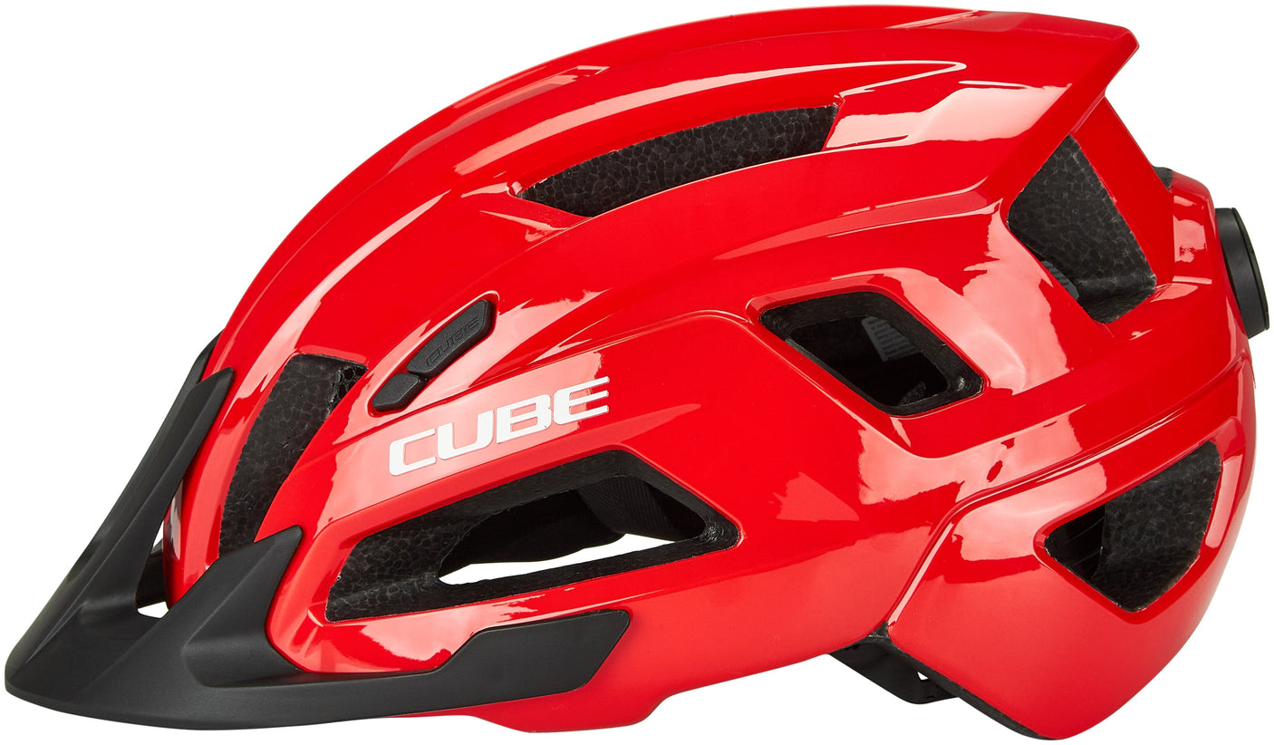 CUBE STEEP Helm glanzend rood