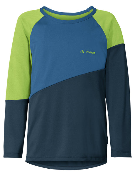 VAUDE Moab T-shirt met lange mouwen kinderen blauw/groen