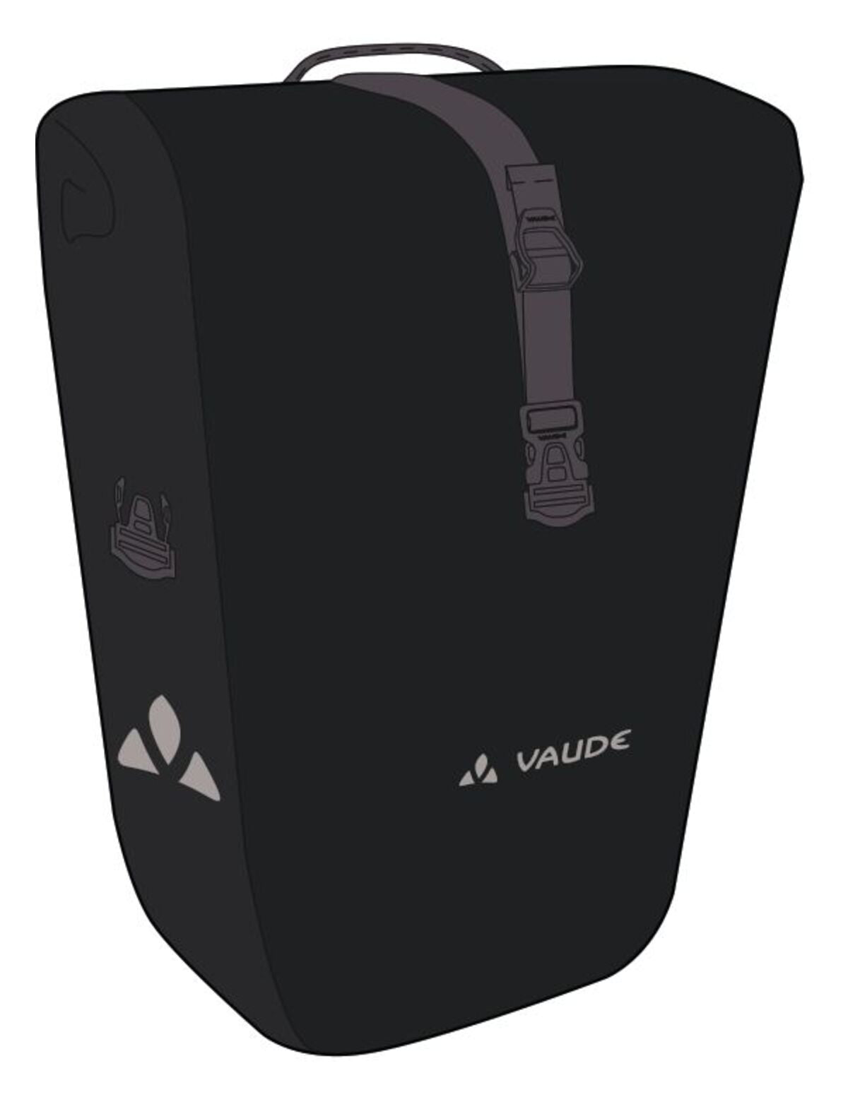 VAUDE Aqua Front Bagagedrager Tas zwart