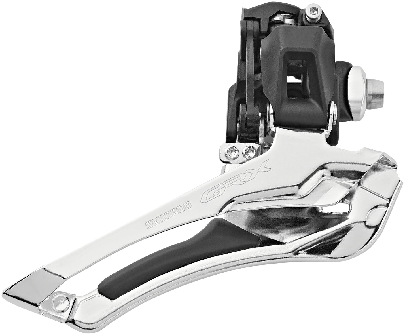 Shimano GRX FD-RX400 Voorderailleur 2x10 aanlas zwart/zilver
