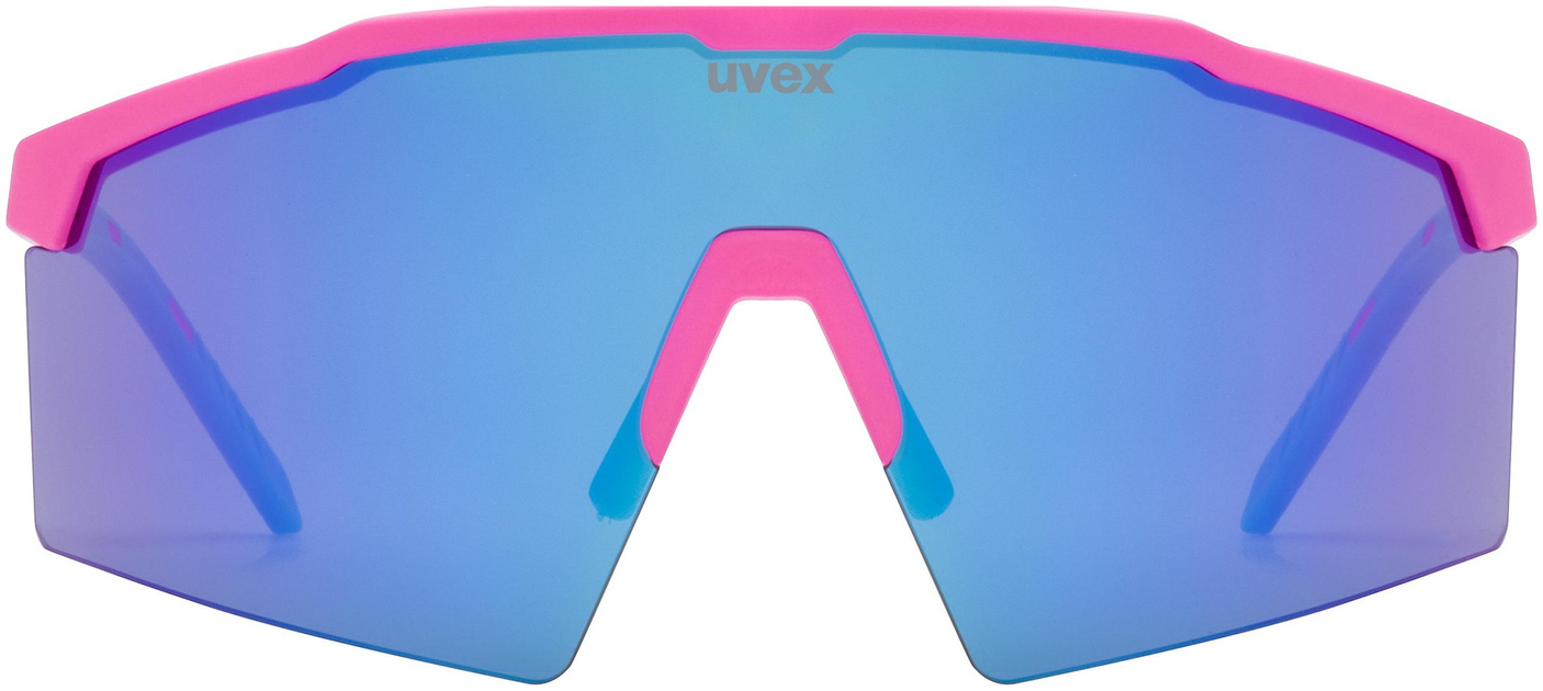 uvex Flowline fietsbril Roze Mat / Mirror Blue