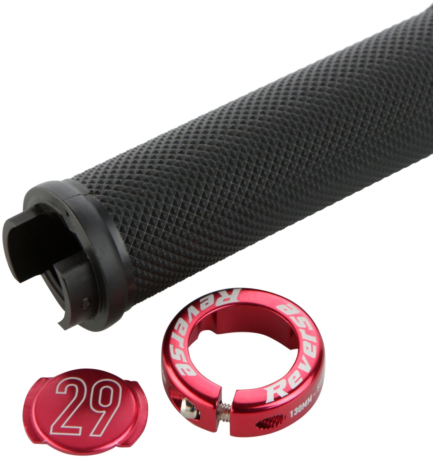 Reverse Lock-On grips zwart/rood