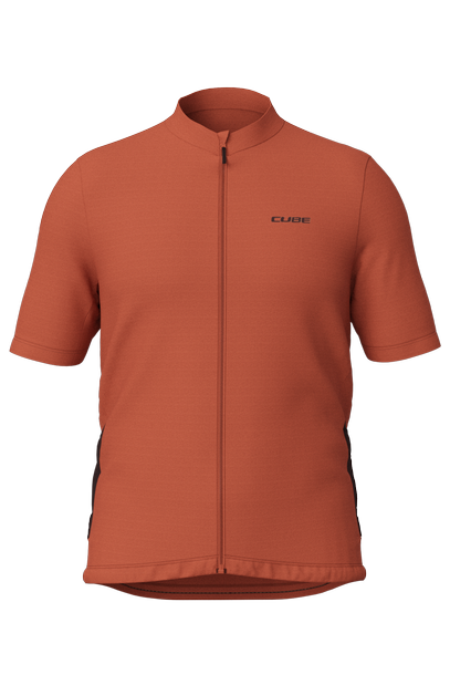 Cube GRAVEL Shirt Full Zip CARGO korte mouw rood
