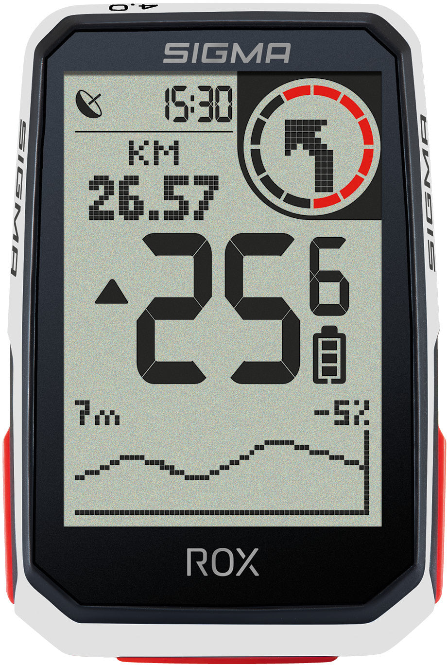 Sigma ROX 4.0 fietscomputer set incl. stuurpenhouder + hartslagband wit