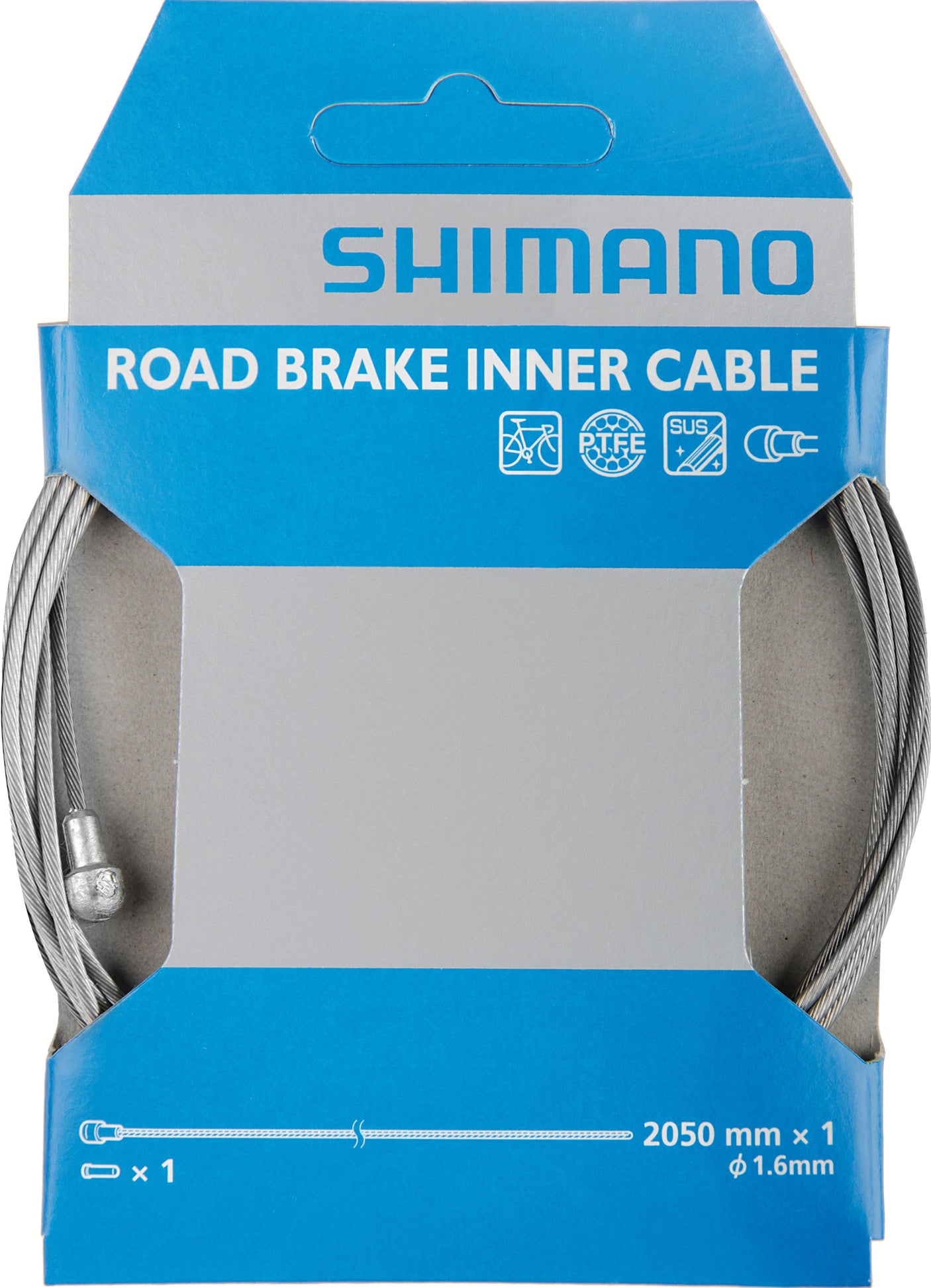 Shimano Road remkabel PFTE gecoat zilver