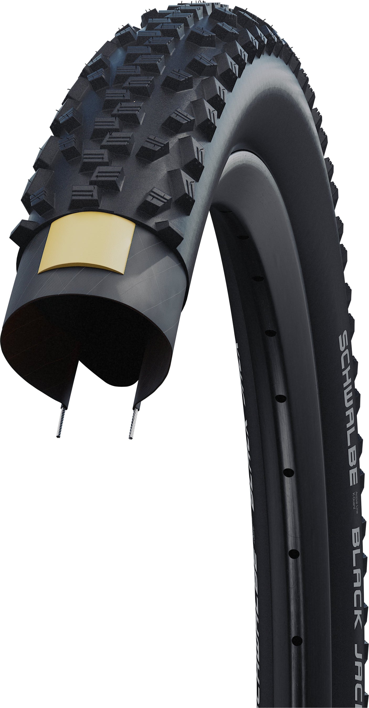 Schwalbe Black Jack Draadband 24x1.90" K-Guard HS407 Active zwart