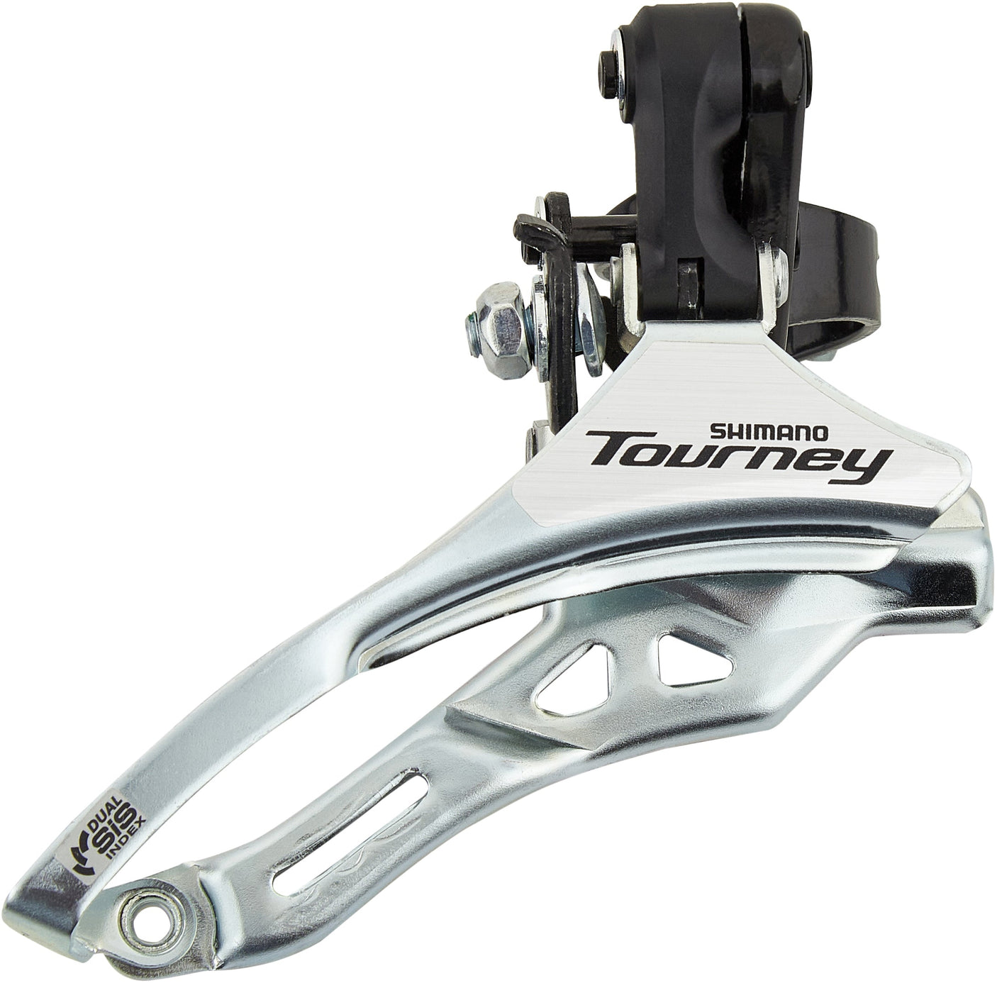 Shimano Tourney FD-TY300 Voorderailleur Klem Hoog 3x6-/7-speed Top Pull zwart/zilver