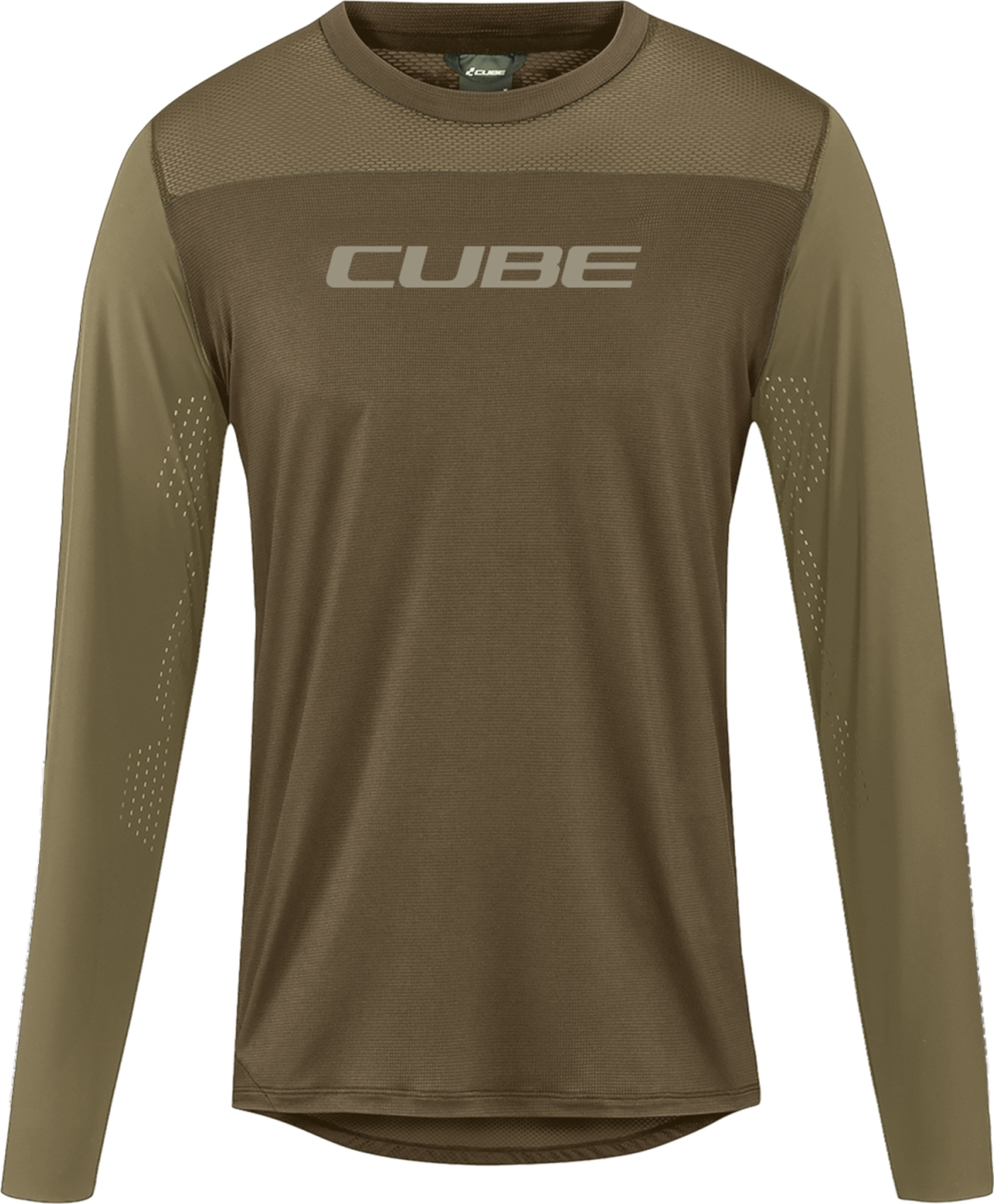 Cube MTB ronde hals PRO TM lange mouw olive
