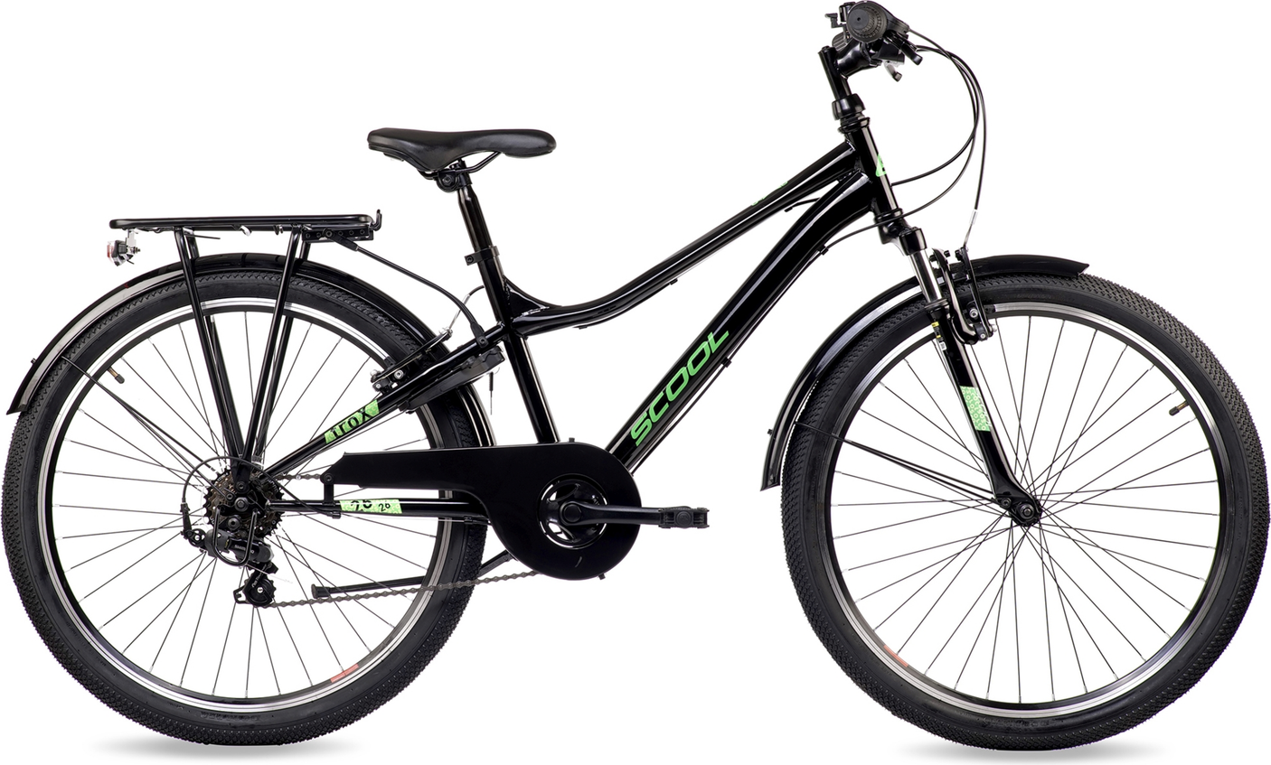 S'cool troX 26-K6 Zwart/Neon Groen