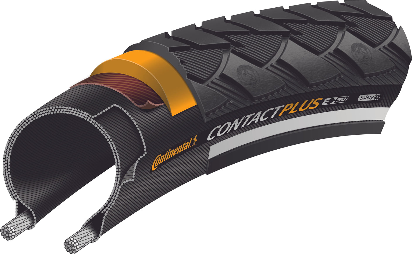 Continental Contact Plus Draadband SafetyPlus Breaker 28" Reflex