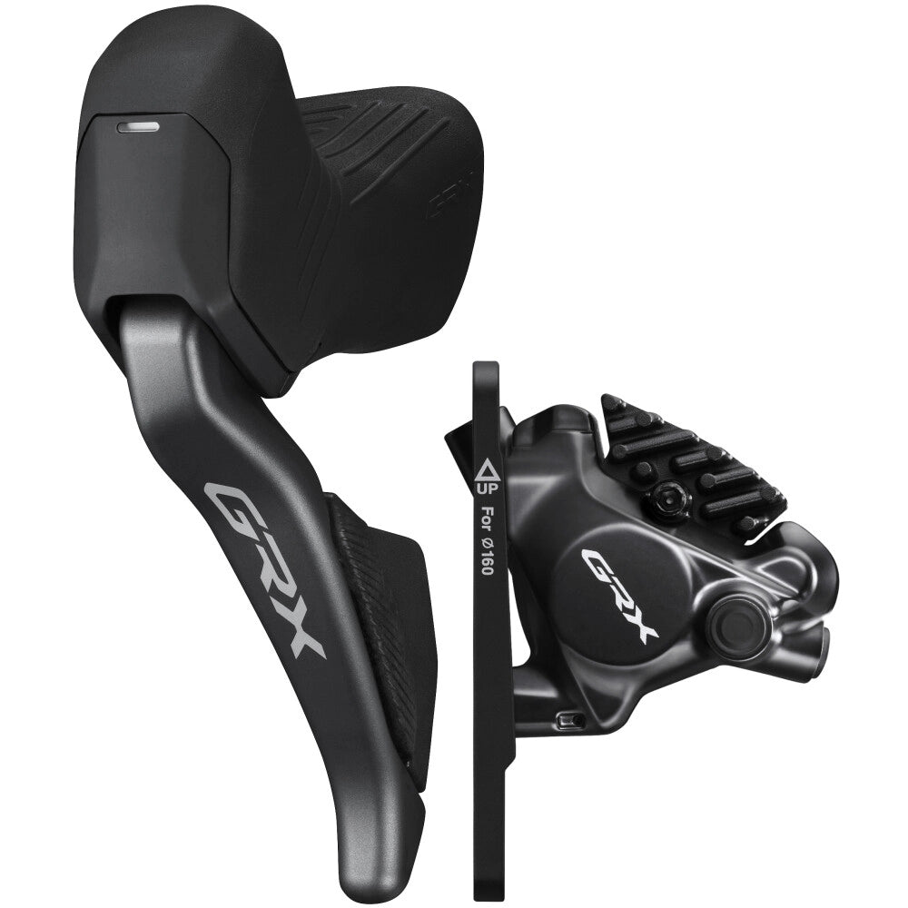 Shimano schijfrem GRX DI2 ST-RX825+BR-RX820,R,12v,H,Jkit D,z.Onz.,Flatm.25mm sokkel,RESIN Ice-T,1700mm BH90-JK-SSR zwart,met pin,1.landgrootte