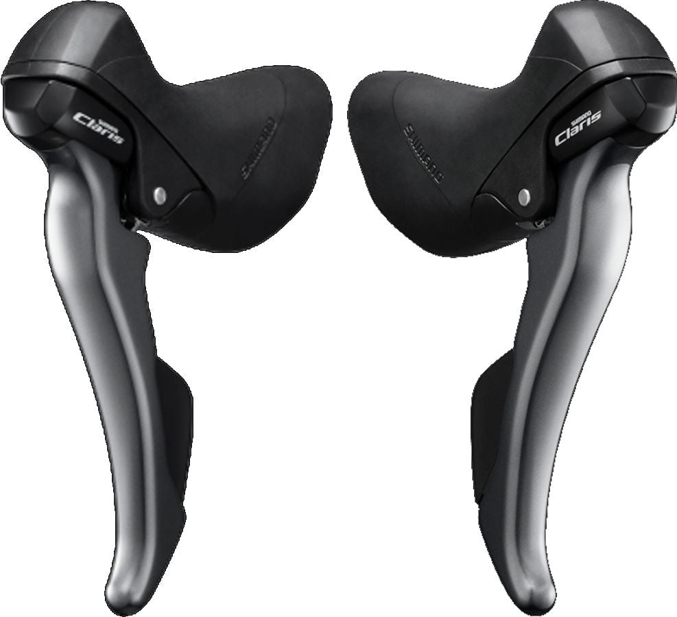 Shimano Claris ST-R2000/-R2030 schakelhendel/remhendel paar 2x8-speed grijs/zwart