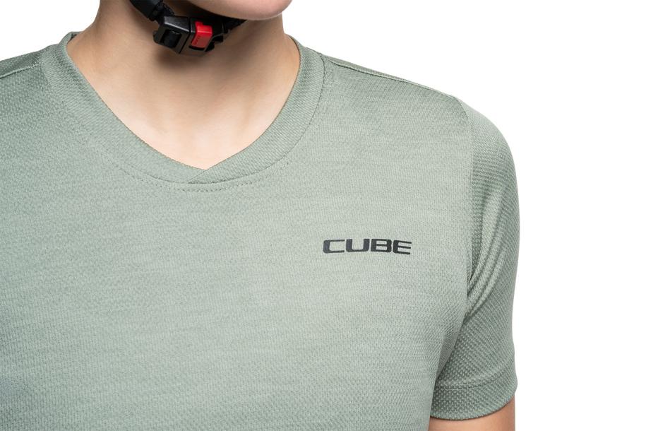 Cube GRAVEL WS korte mouw shirt groen