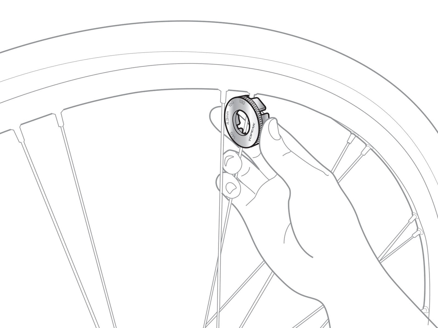 Topeak MultiSpoke Spaaknippelspanner