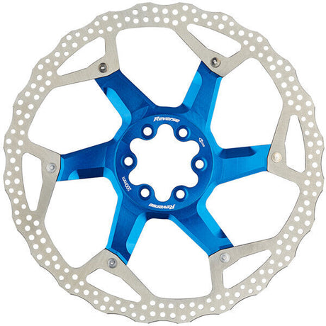 Reverse remschijf 6-gaats aluminium/staal blauw