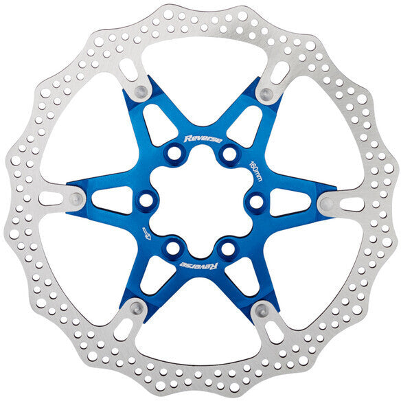 Reverse remschijf 6-gaats aluminium/staal blauw