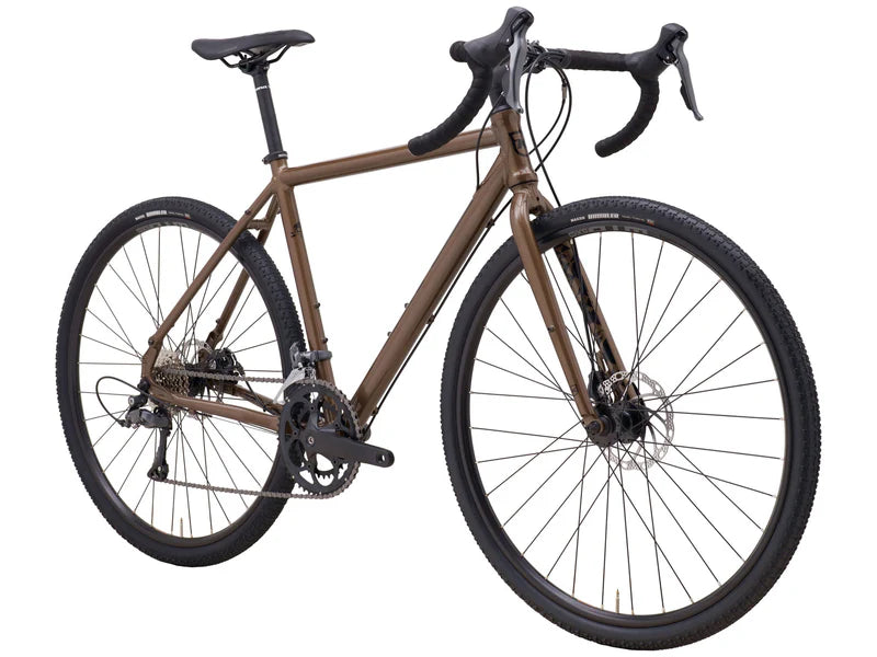 Kona 36e Rove AL 700 Bruin met Shimano Claris & Tektro Bark met zwarte decals (2025)