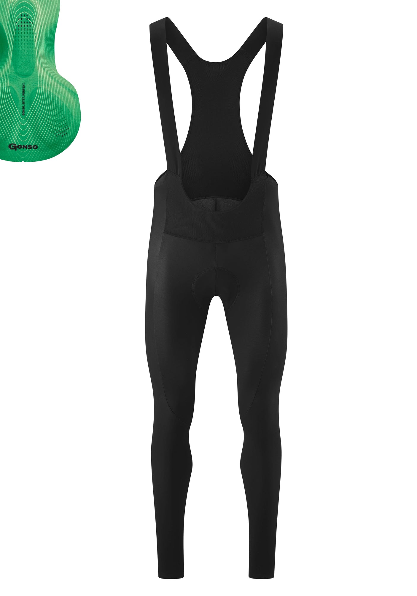 Gonso Sitivo Tight Bib Heren Zwart / Fel Groen