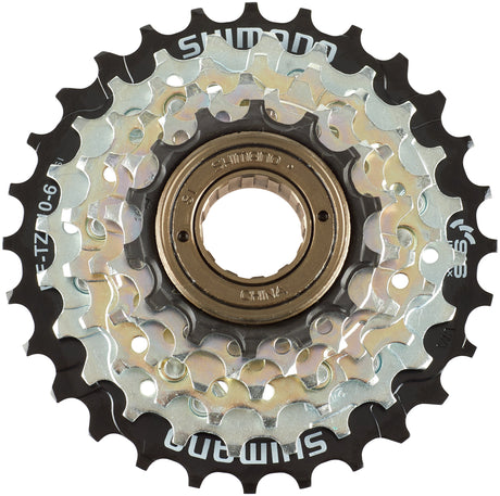 Shimano MF-TZ510 schroefkrans 6-speed bruin/zwart