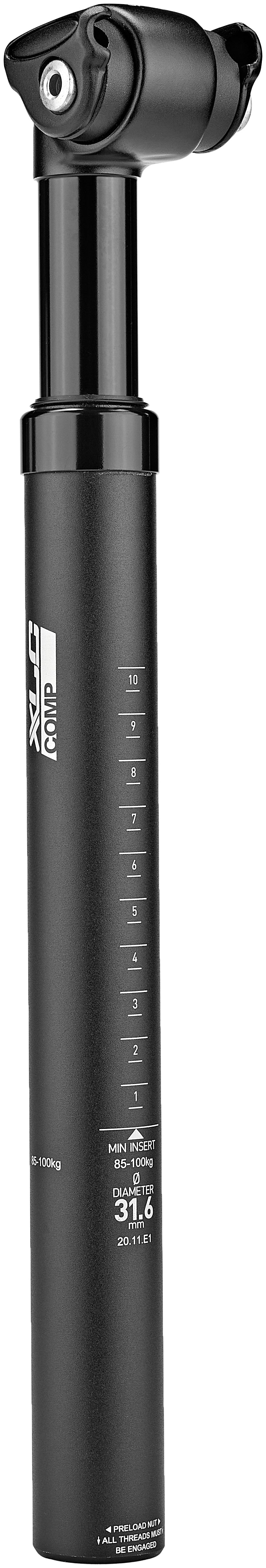 XLC Comp SP-S08 verende zadelpen Ø31,6mm voor rijders van 85-100kg zwart