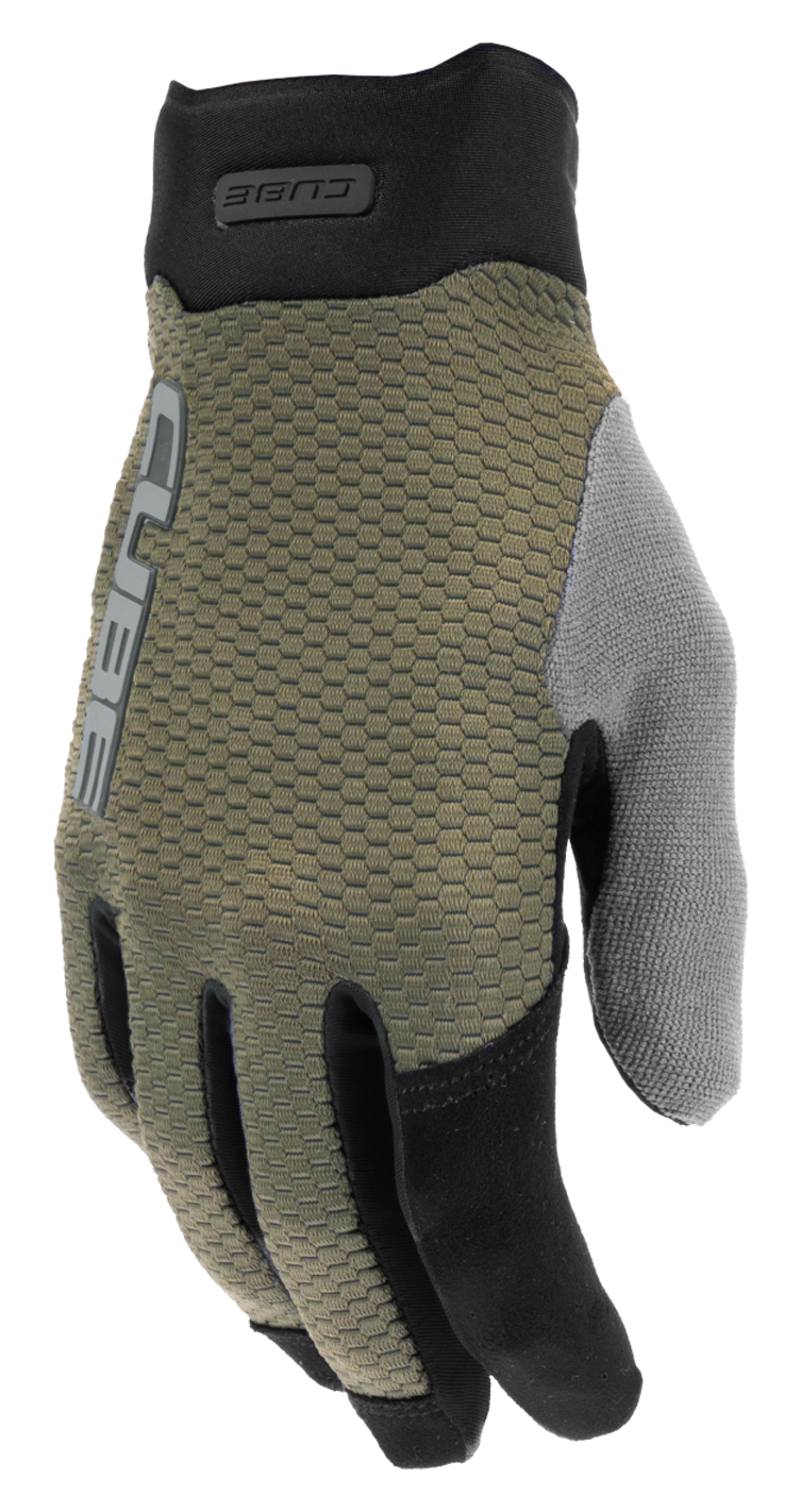 Cube handschoenen Gravity lange vinger TM olive´n´grey