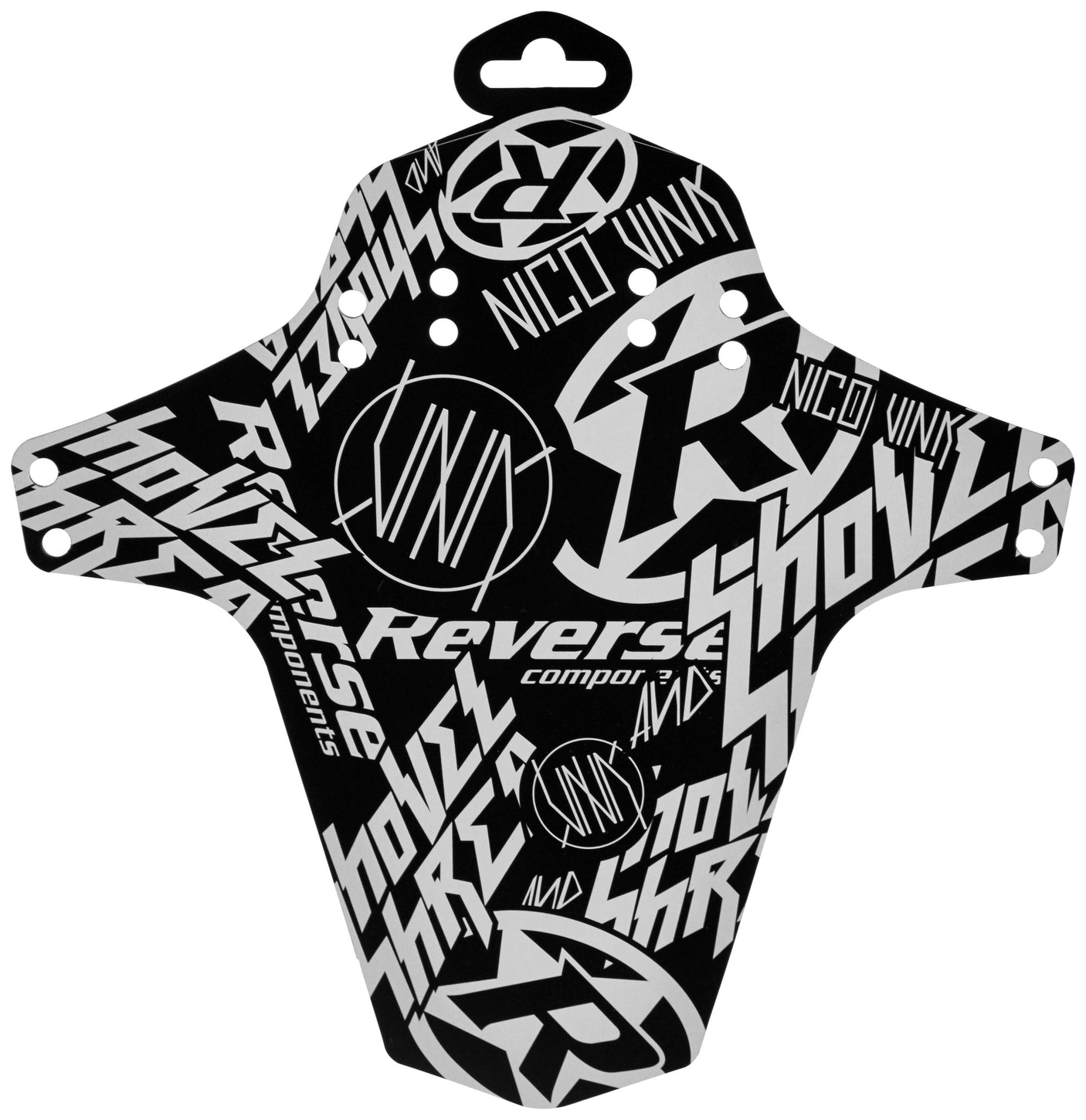 Reverse Nico Vink-Stickerbomb spatbord zwart/wit