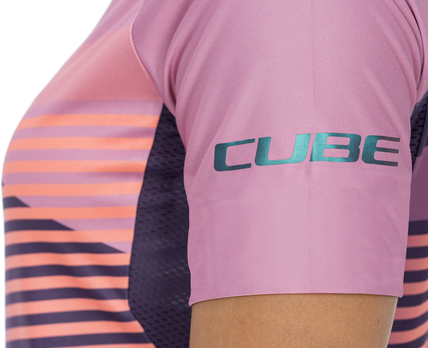 CUBE TEAMLINE WS Rondhals shirt korte mouw violet´n´rose