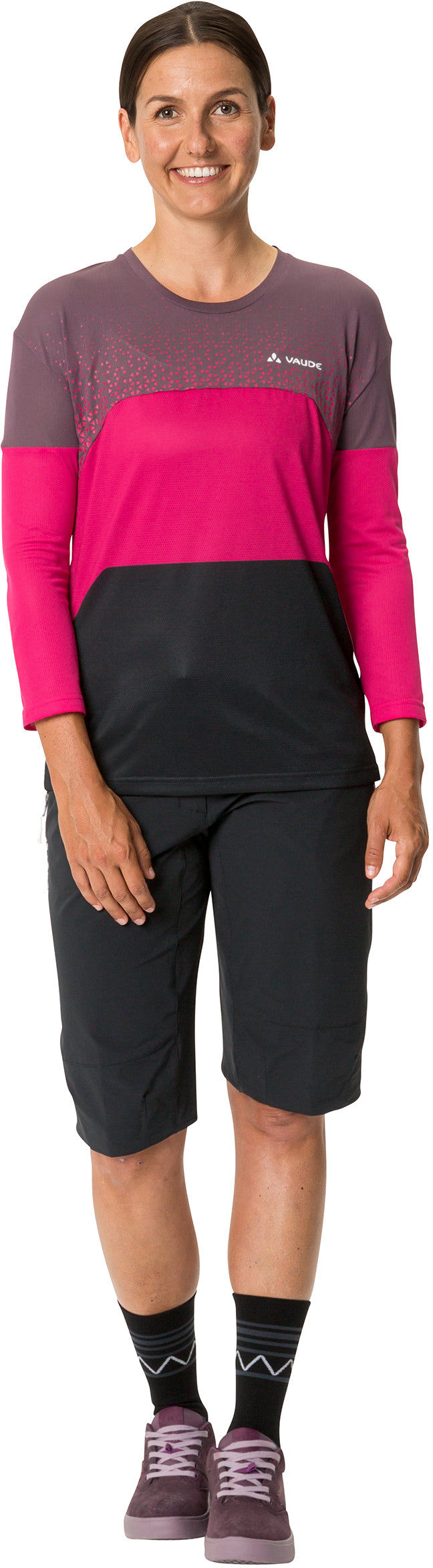 VAUDE Moab V Langarm T-shirt Dames zwart