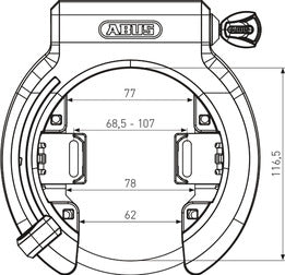 ABUS Granit 6950M AM R Xplus frameslot zwart