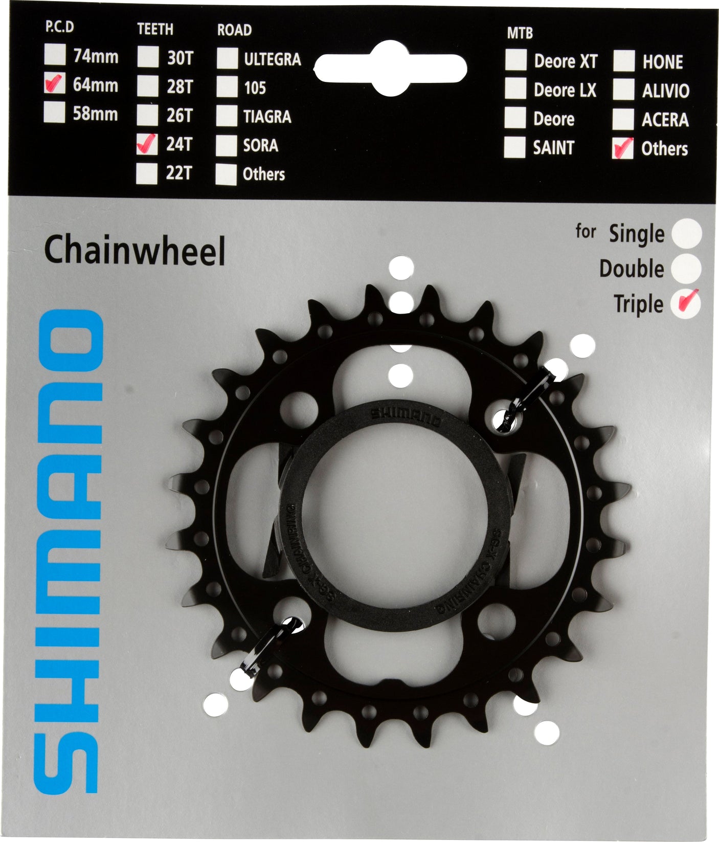 Shimano Deore FC-M522 kettingblad 10-speed AE zwart
