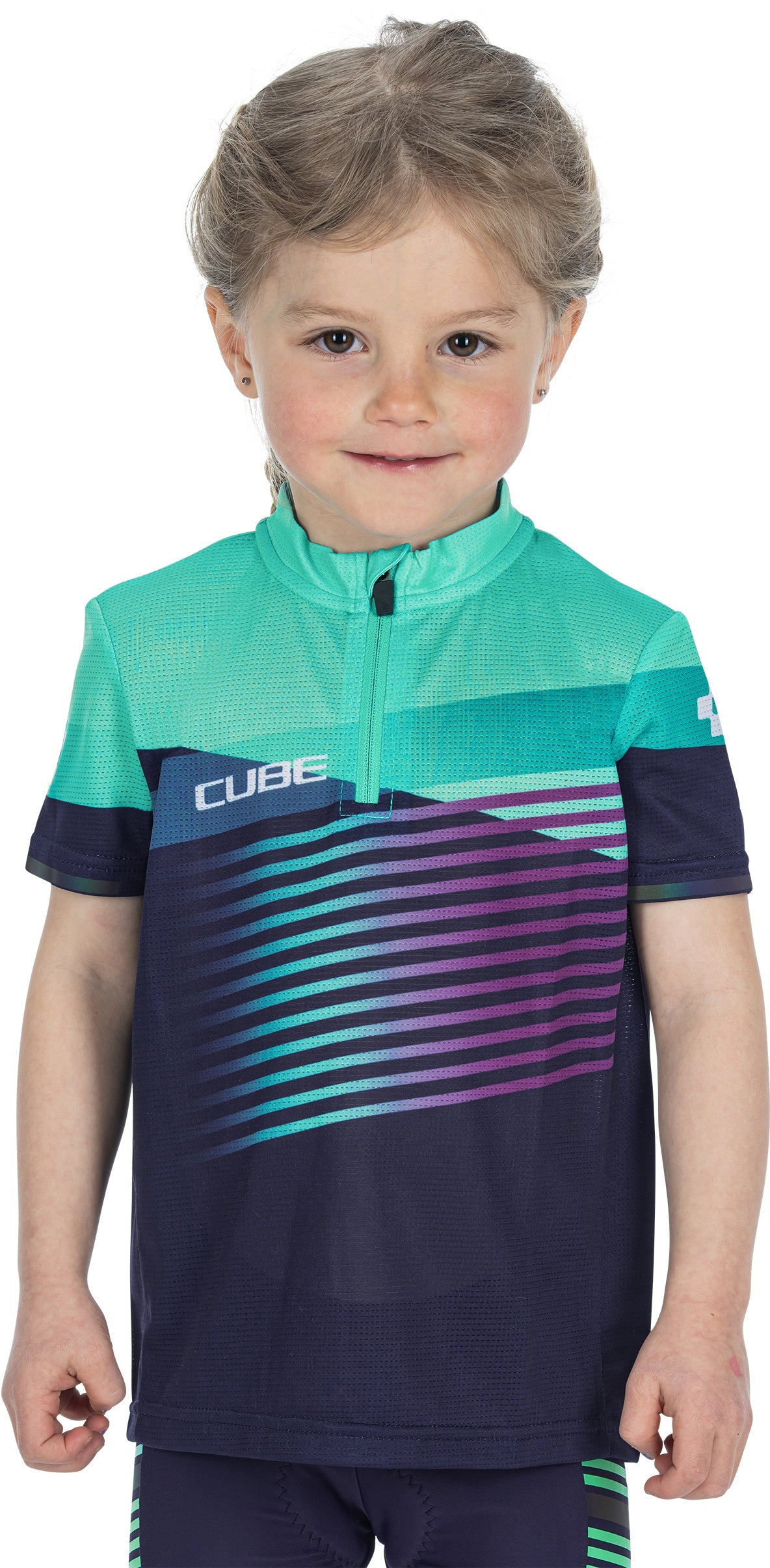 CUBE TEAMLINE Trui ROOKIE korte mouw blue´n´mint