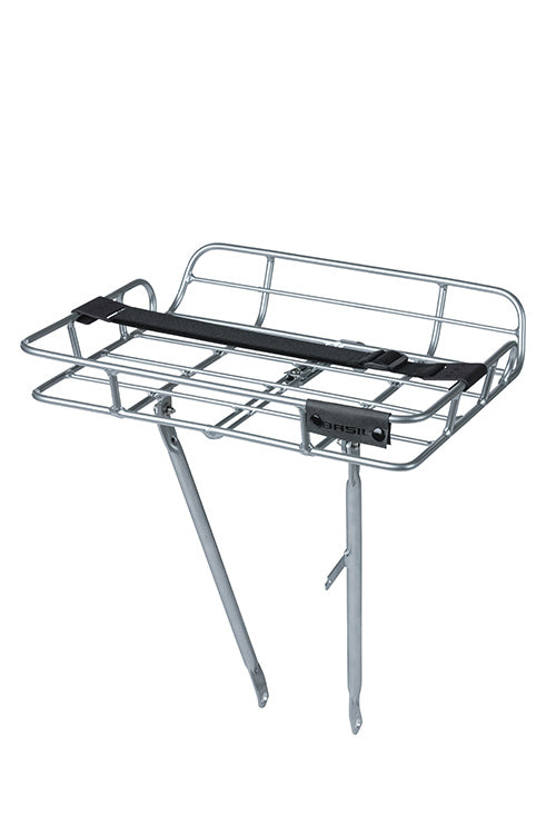 Basil Portland voorvork bagagedrager voor 26"/28" voorwiel zilver