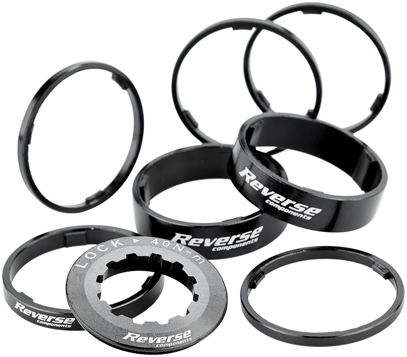 Reverse Single Speed Spacer Kit zwart