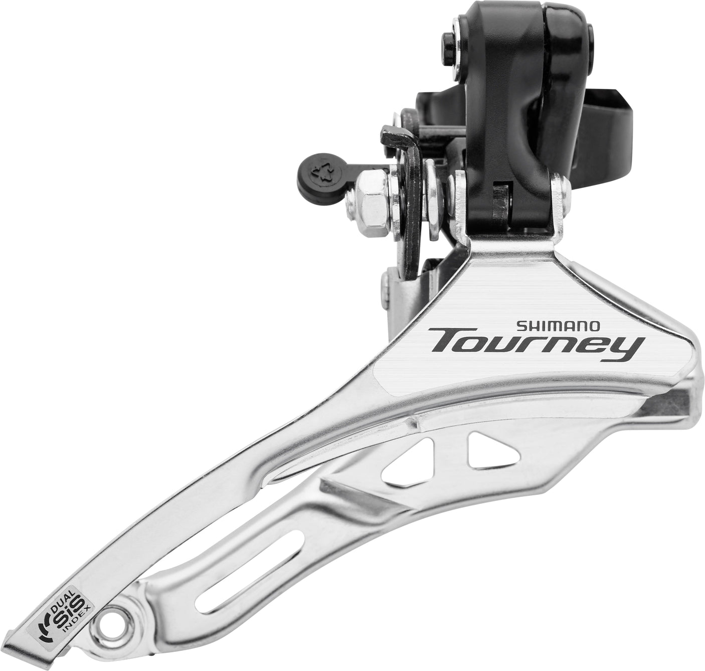 Shimano Tourney FD-TY300 Voorderailleur Klem Hoog 3x6-/7-speed Top Pull zwart/zilver