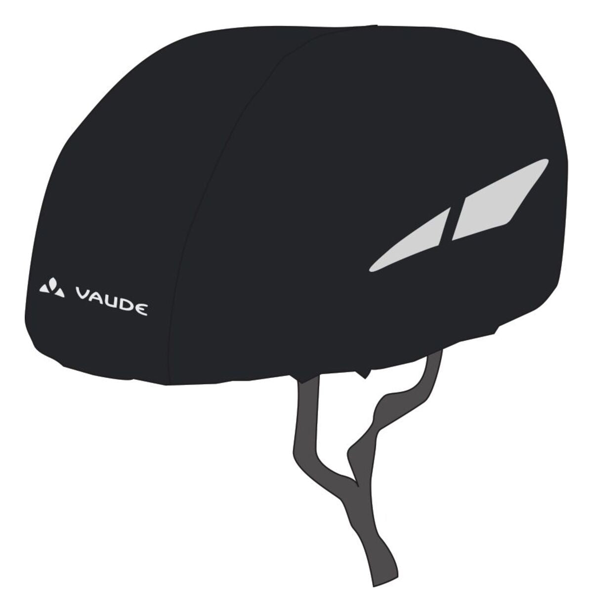 VAUDE helm regenhoes zwart