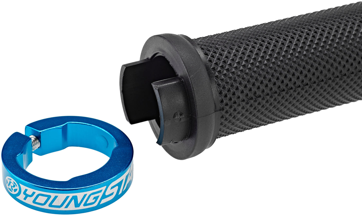 Reverse Youngstar Single Lock-On handvatten Ø28mm 98mm kinder zwart/lichtblauw