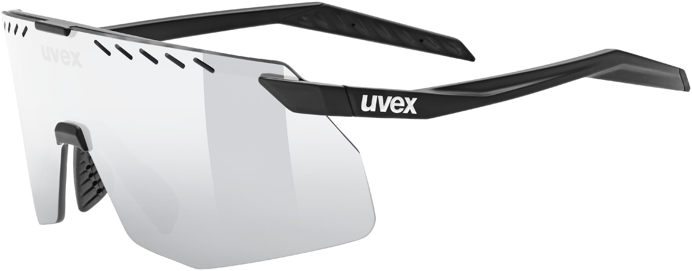 uvex Pace Stage S fietsbril Zwart Mat / Spiegel Zilver