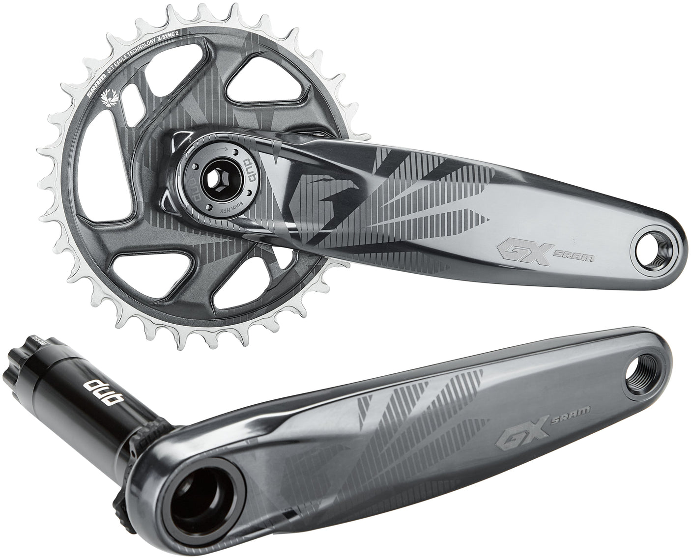 SRAM GX Eagle Boost DUB crankstel 12-speed 32 tanden DM grijs