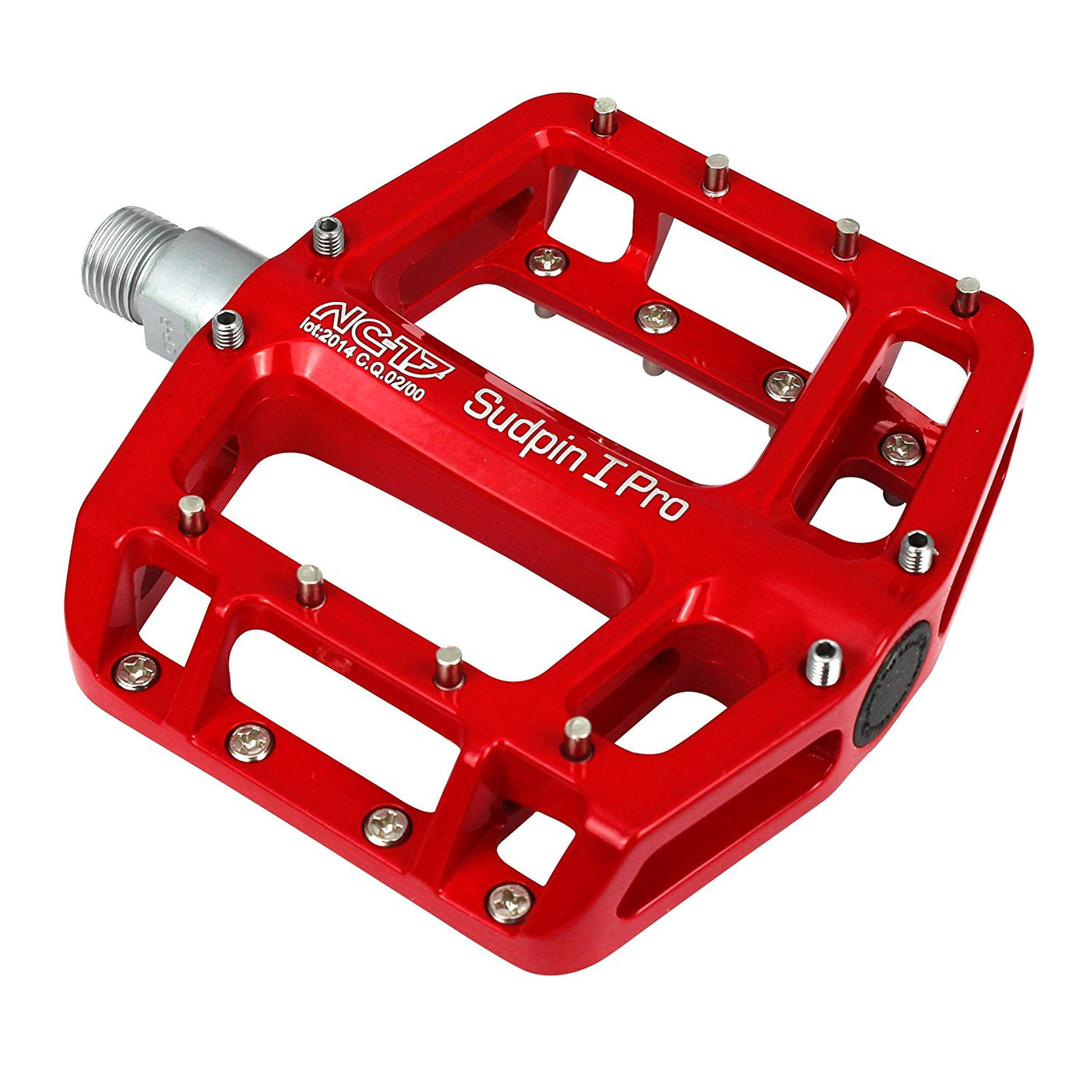 NC-17 platformpedaal Sudpin I Pro, aluminium, kogellager rood