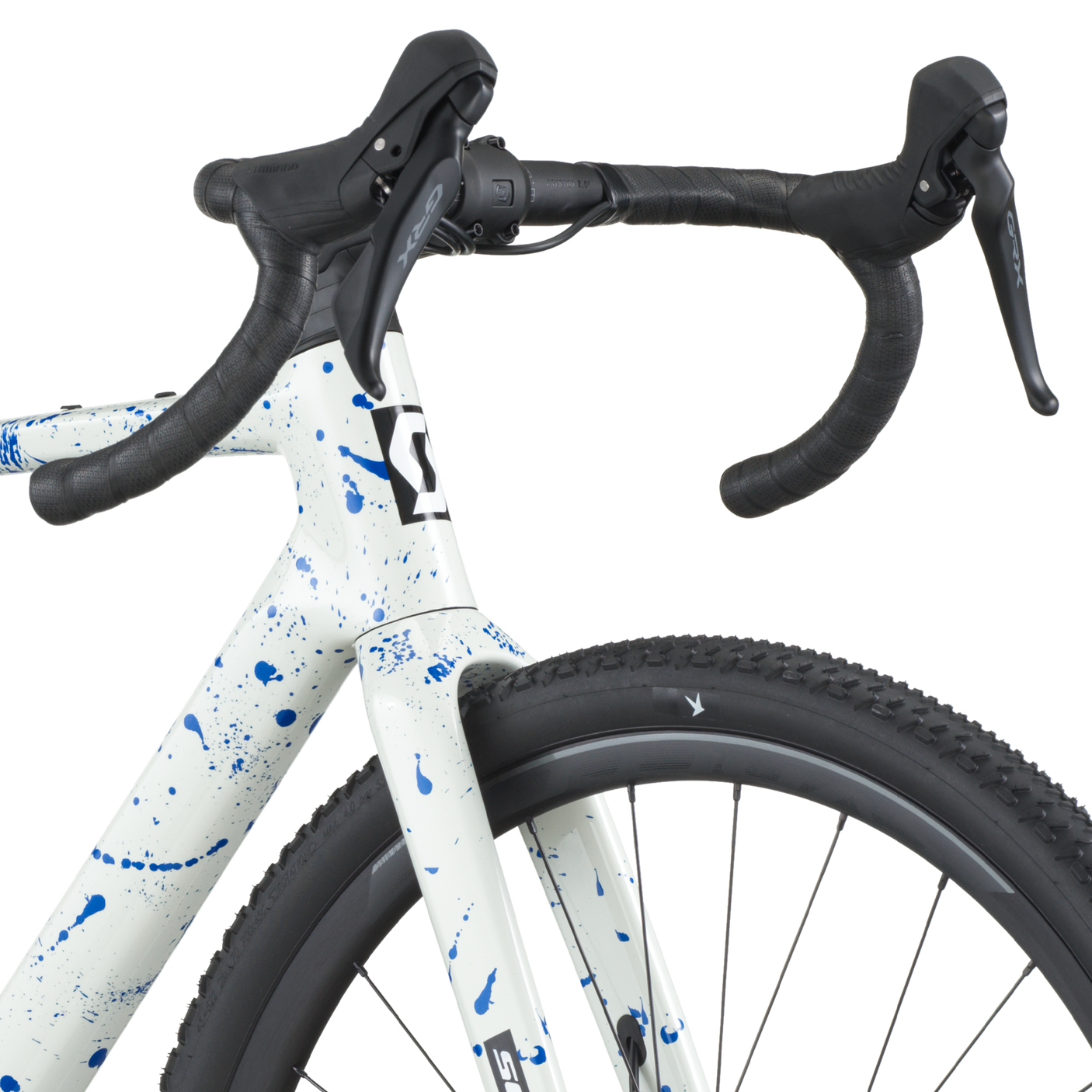 Scott Addict Gravel 30 wit/spat blauw